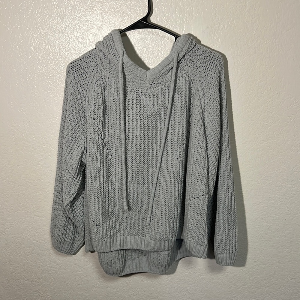 Grey knitted sweater